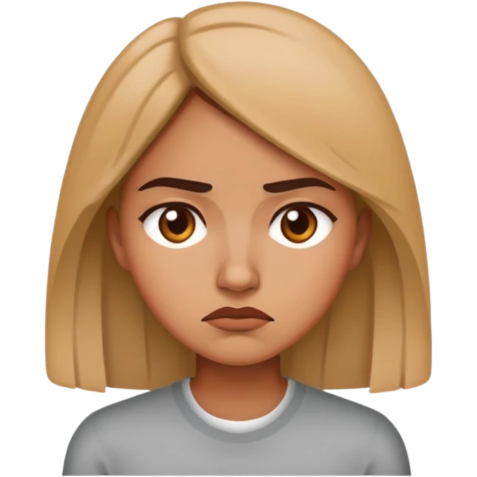 Mujer morena decepcionada emoji