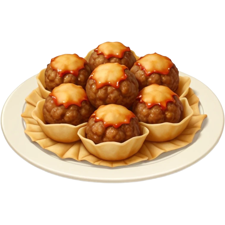 Wontons Beef Meatballs emoji