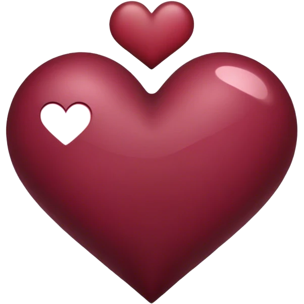 Zen data Burgundy heart emoji