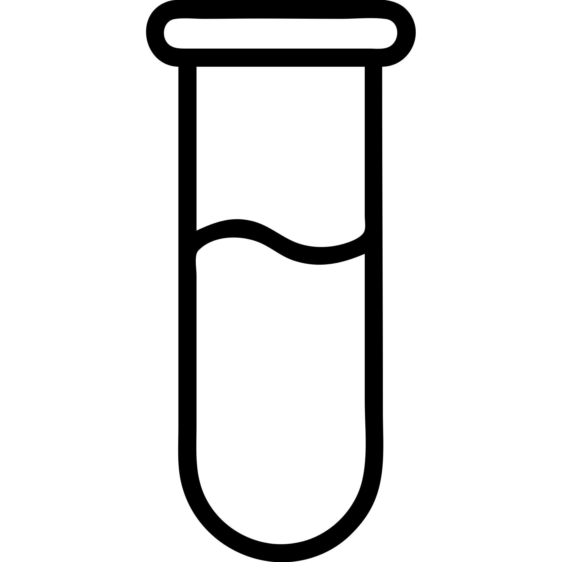 minimalist icon of a laboratory test tube with white lines emoji