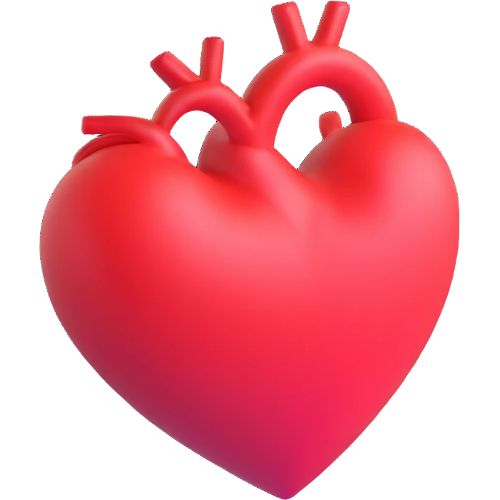 heart with a soft shadow emoji