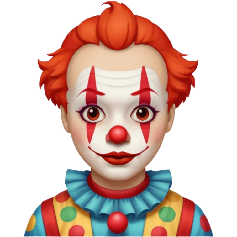  short hair clown emoji