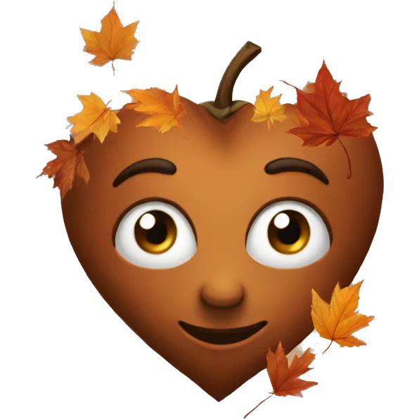 Autumn-heart emoji