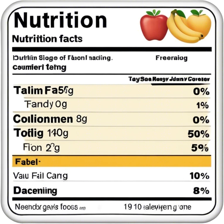 nutrition facts emoji