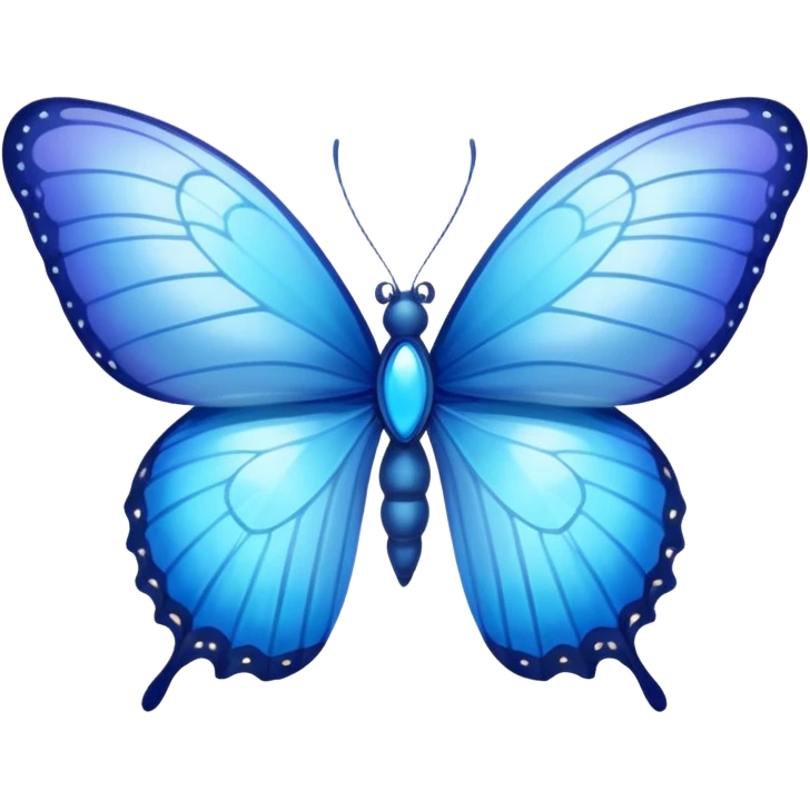 delicate butterfly with blue heart details on wings emoji