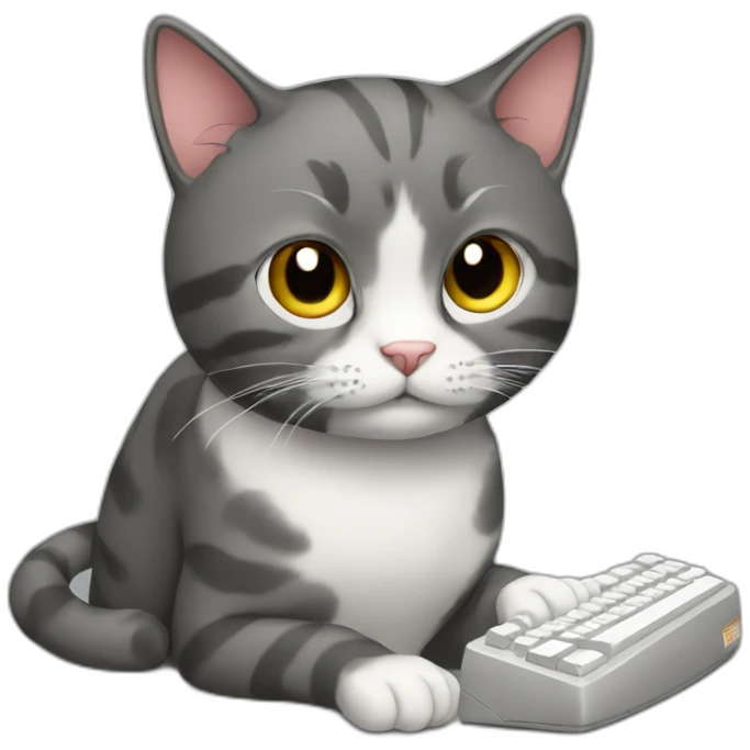 cat typing emoji