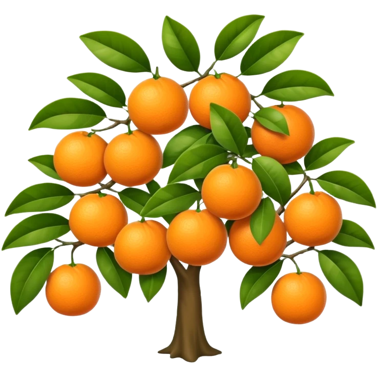 Arbre à orange emoji