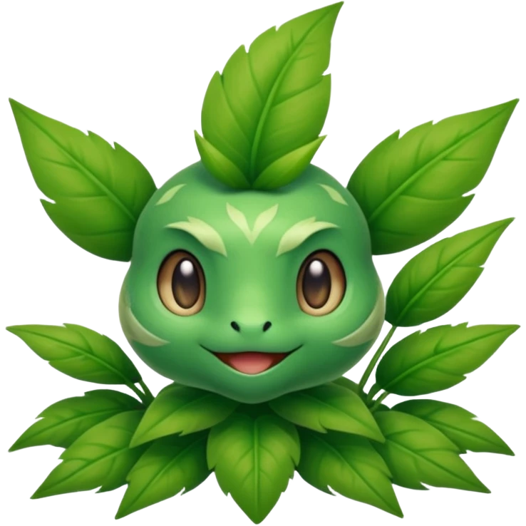 Pokemon red and green legendary grass type emoji