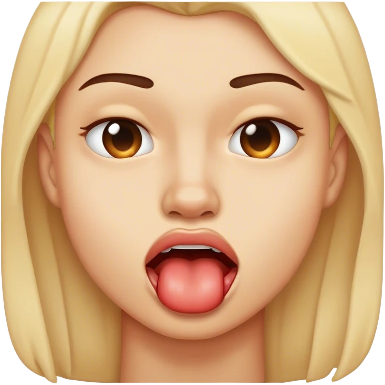 Lip biting  emoji