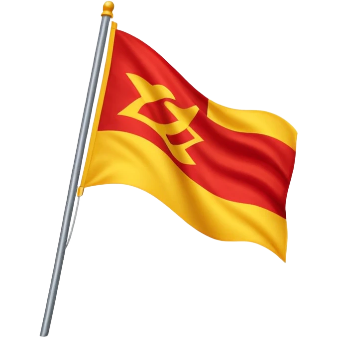  yellow and red flag  emoji