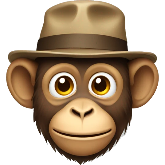 Monkey wearing hat emoji