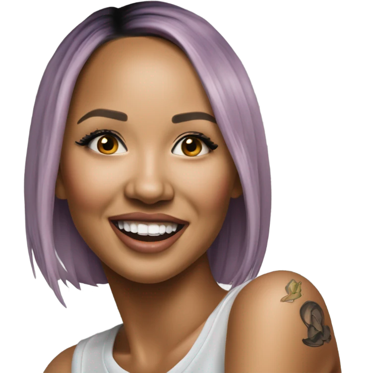 3d Hyper Realistic tattoo Karrueche Tran photo  emoji