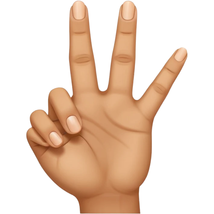 Hand with middle and ring finger pointing out emoji