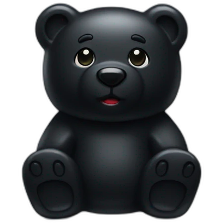 BLACK Gummy bear  emoji