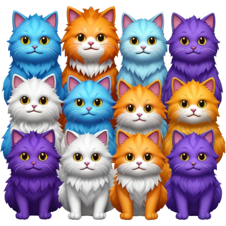 Monster cats emoji