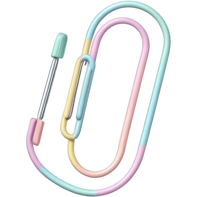 pastel paper clip emoji