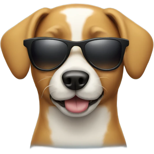 Dog with sunglasses  emoji