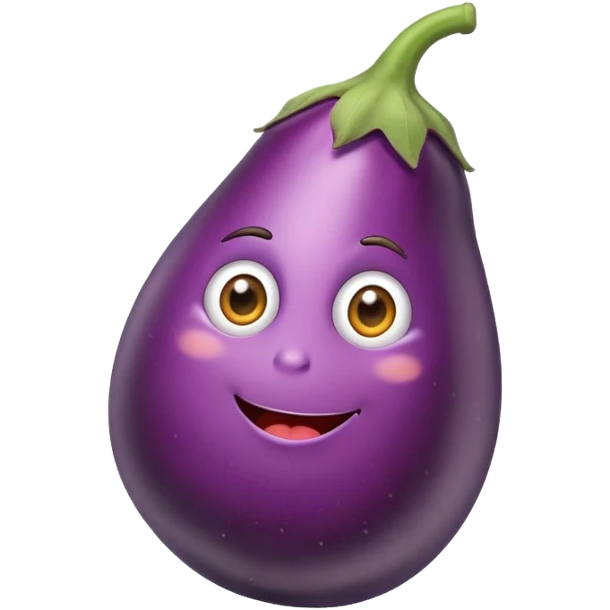 Eggplant eating an eggplant emoji