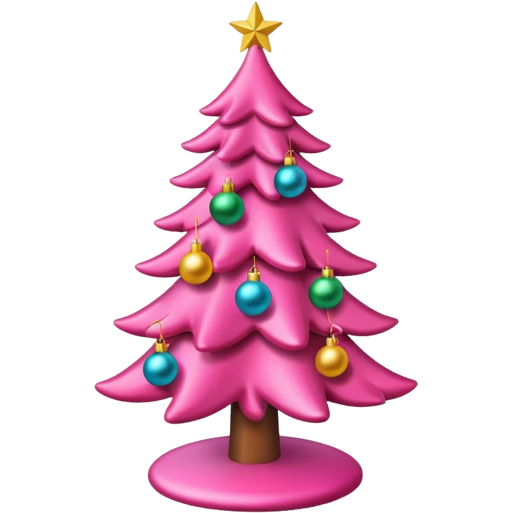 Christmas pink emoji