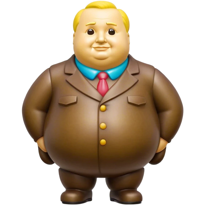 Cinematic Realistic Botero Sculpture Emoji, depicted as an exaggerated voluminous sculpture in the signature style of Fernando Botero, rendered with rich textures and vibrant artistic lighting that captures its playful grandeur. emoji