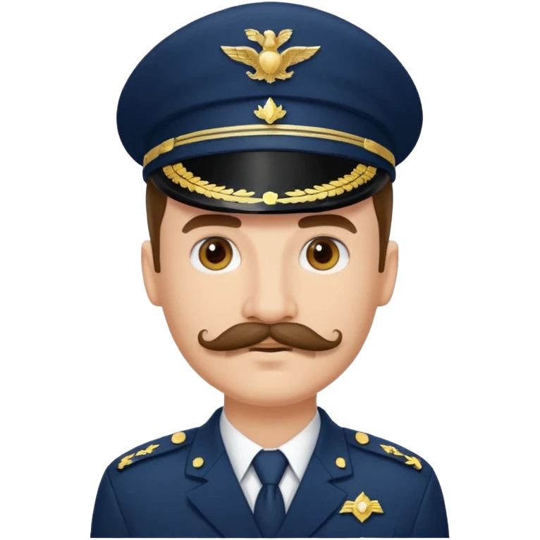 
moustache uniform man emoji