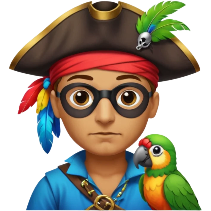 pirate and parrot emoji