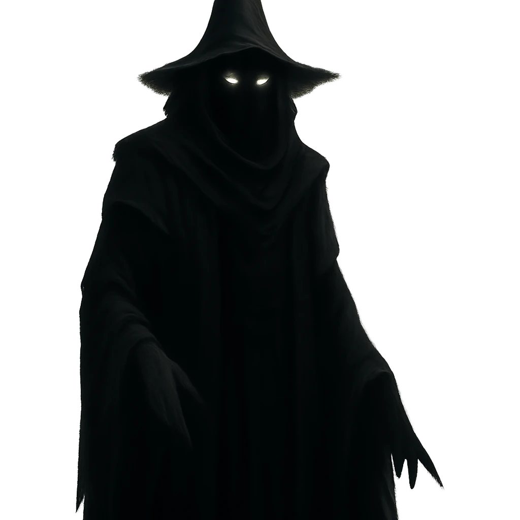 Remove the background, keep only the dark wizard character with transparent background. emoji