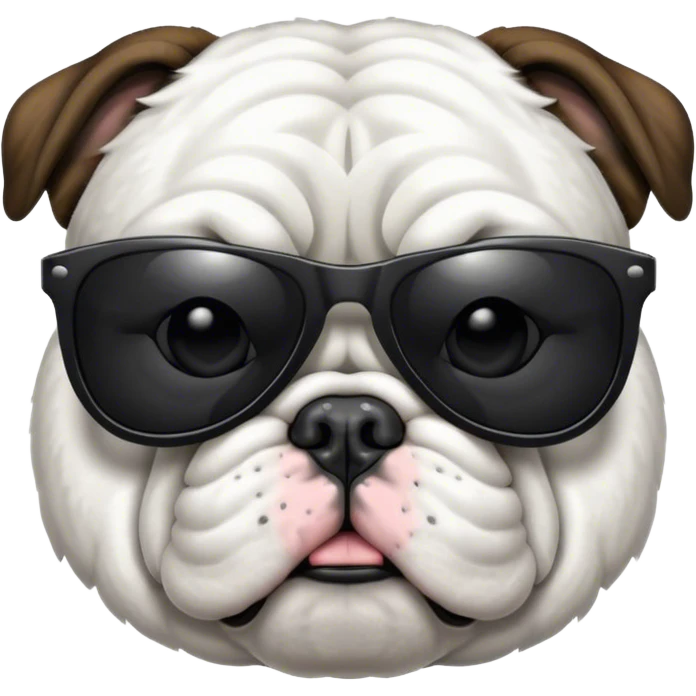 Bulldog with sunglasses emoji
