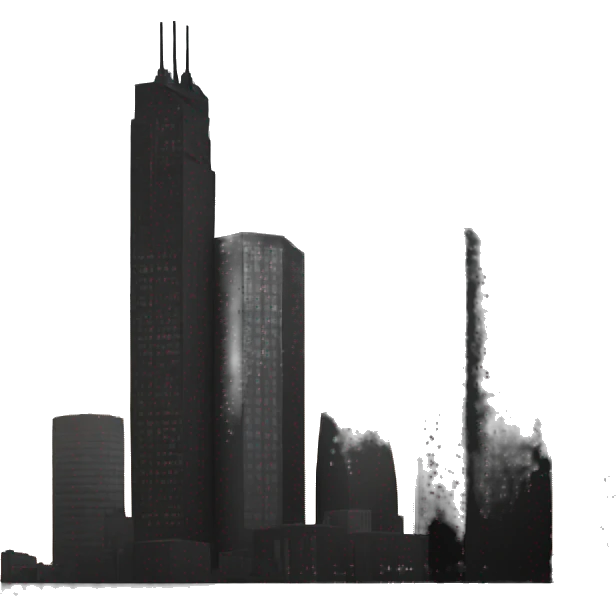 black buildings skyline emoji
