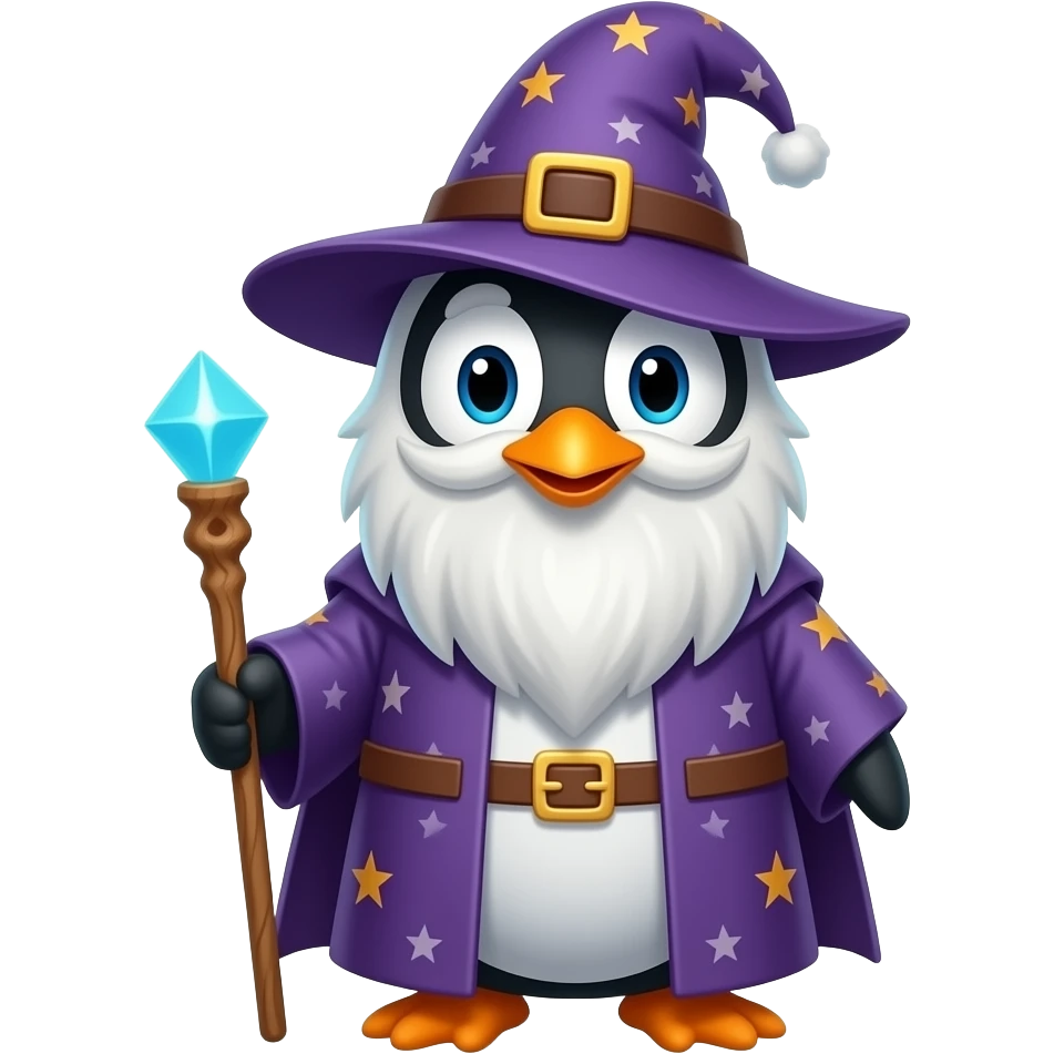 Penguin Wizard emoji