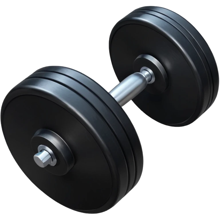 a black dumbbell with only one disk emoji