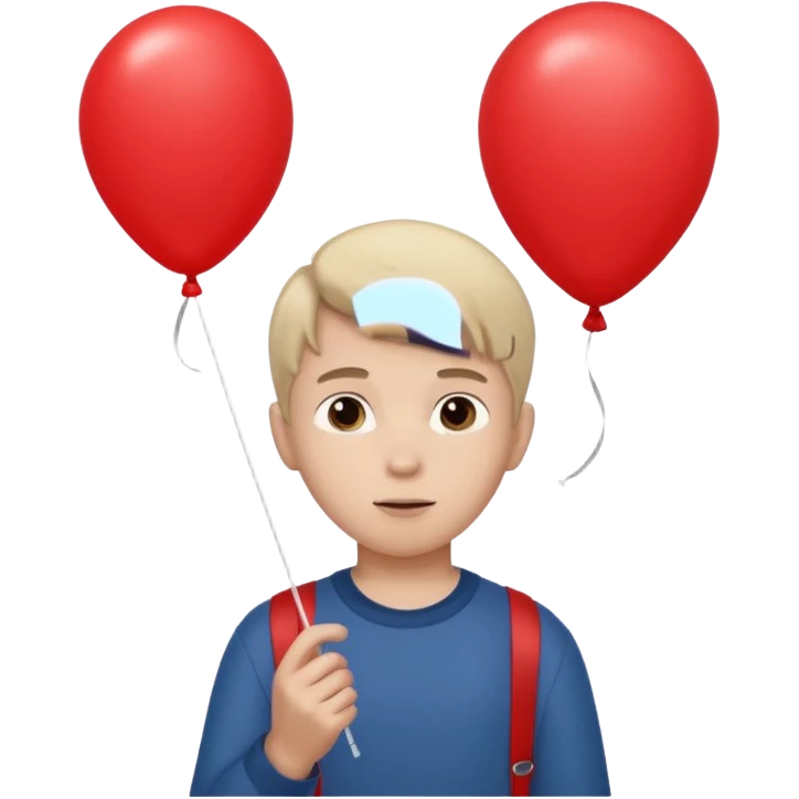 boy with balloon emoji