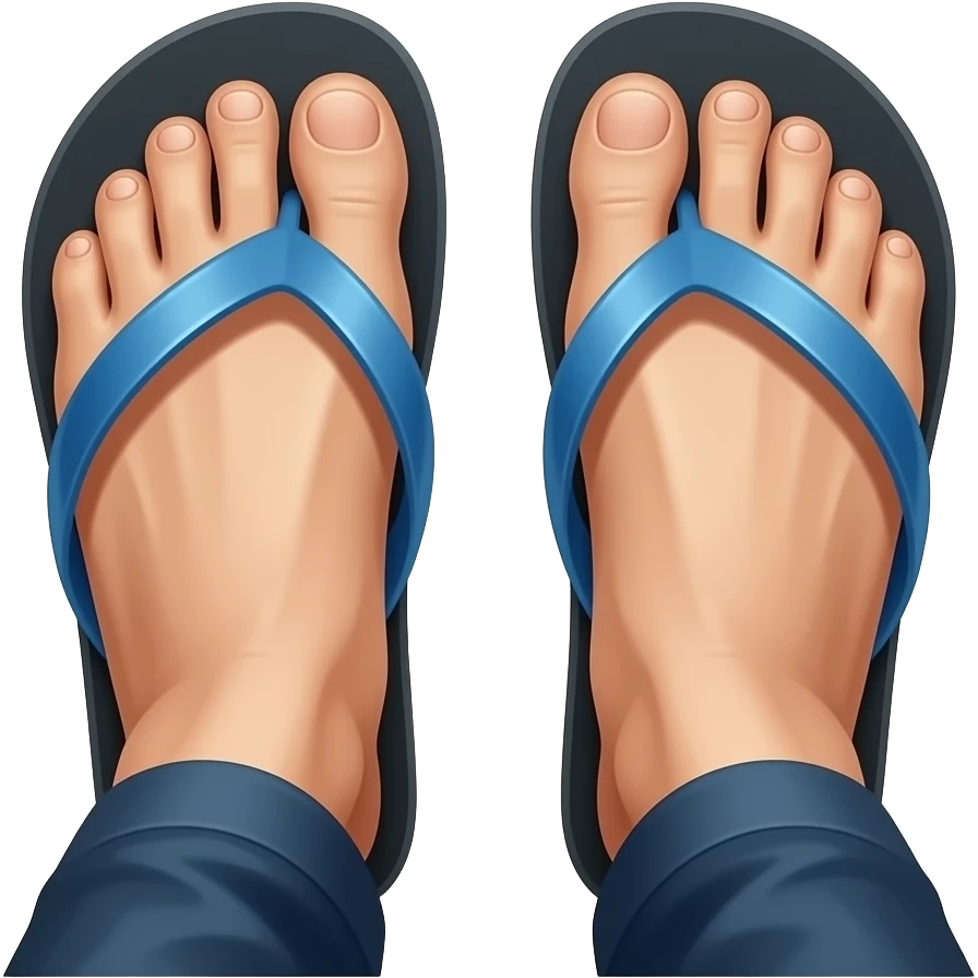 Elon musk feet in flip flops emoji