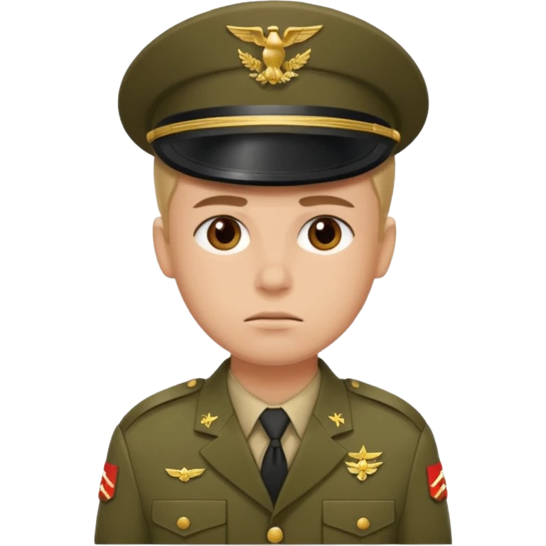 احترام نظامی و صورت خسته emoji