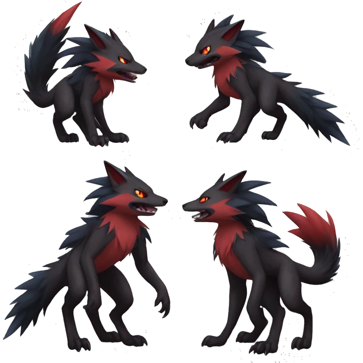 Nargacuga-Litten-Zoroark-Quiana full body emoji