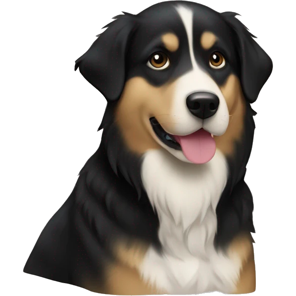Black Golden retriever Siberian husky mix emoji