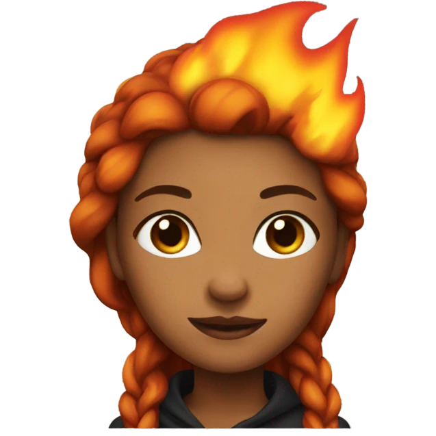 Girl on fire emoji
