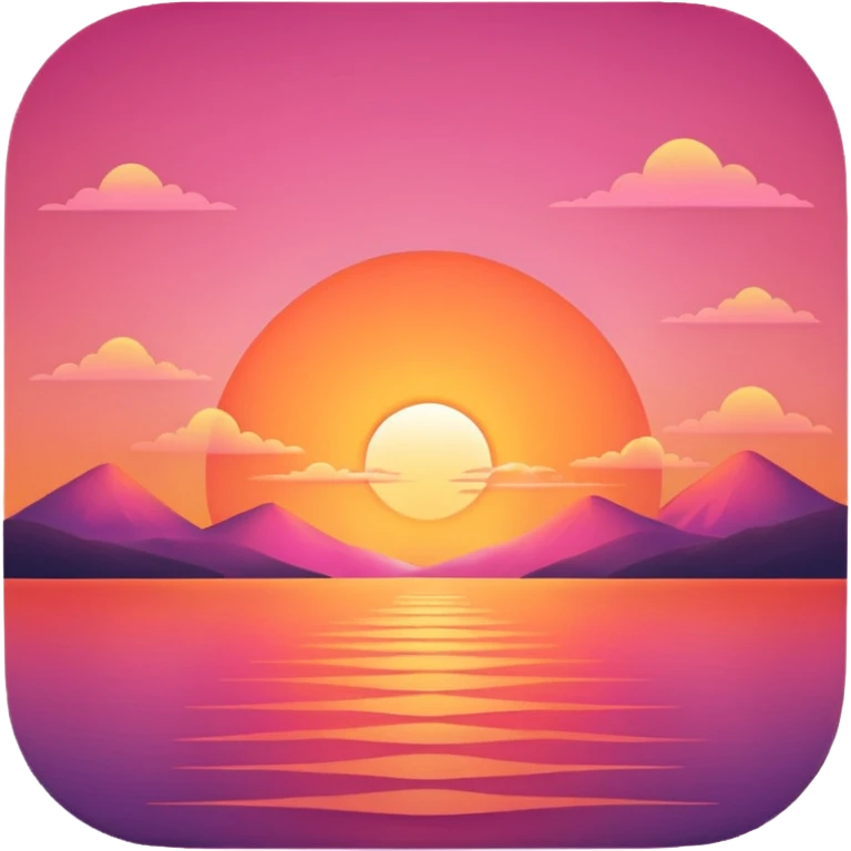 sunset with orange and pink sky emoji