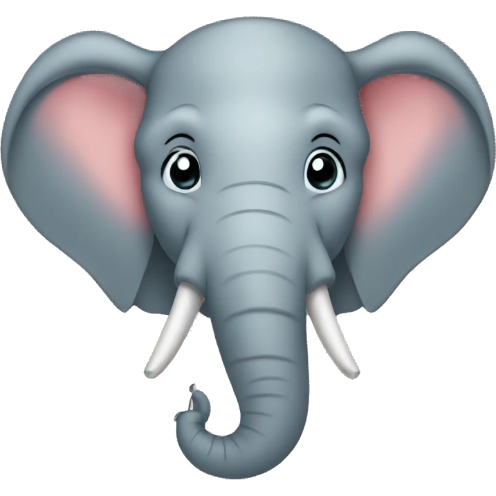 Elephant face happy emoji