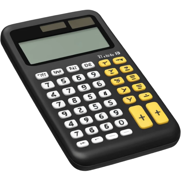 TI-89 graphing calculator, emoji style, inspired by reference image emoji