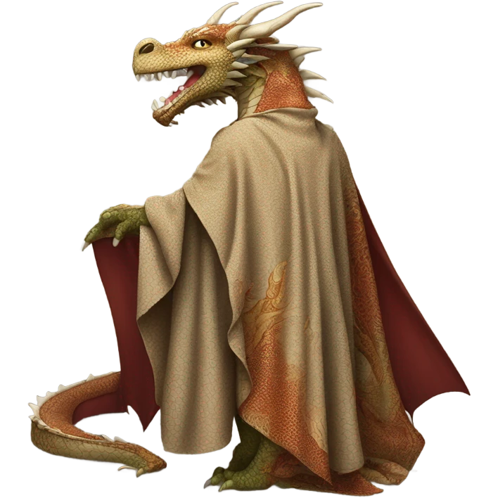 Dragon in a cloak emoji