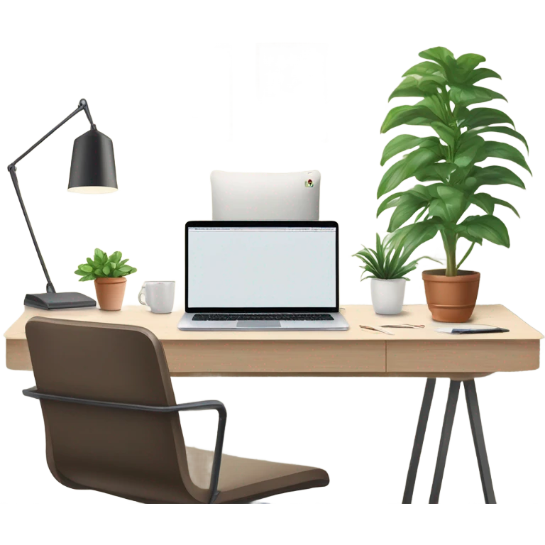 modern-minimalistic-decorated-home-office-front view emoji