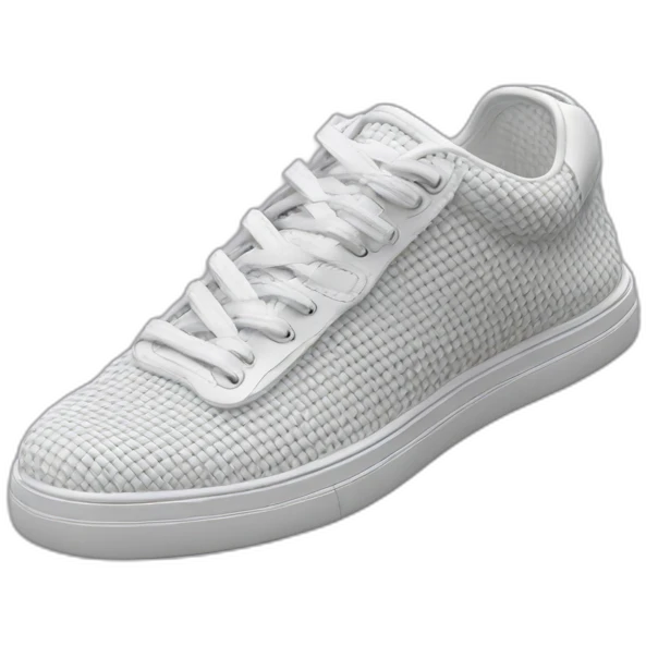 Ribber-trimmed mesh pvc sneakers emoji