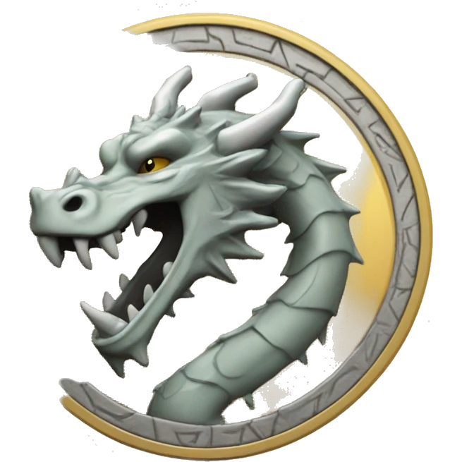 dubloon coin with a dragon head on it emoji
