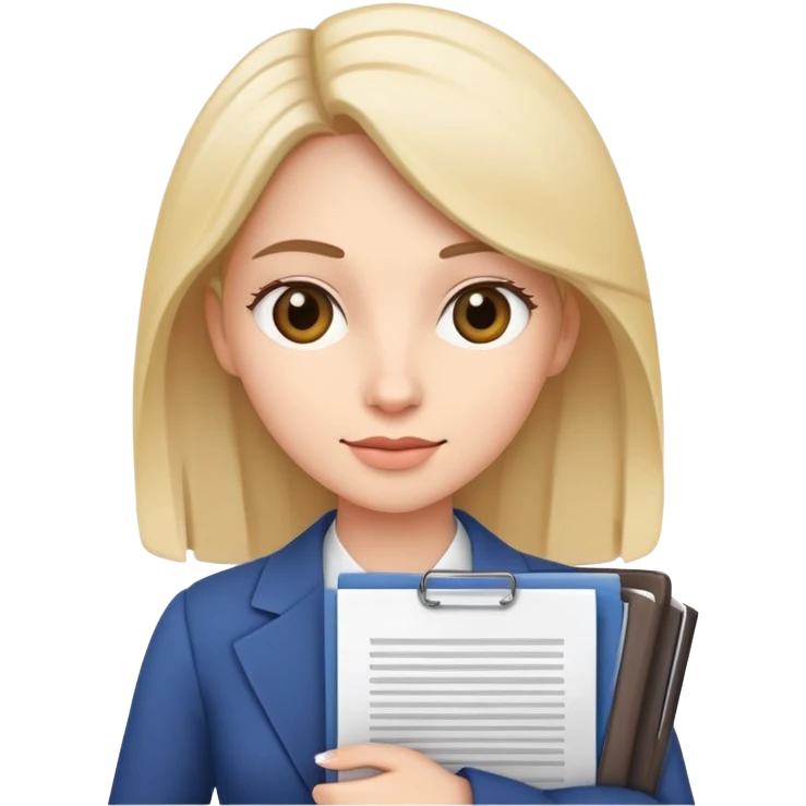 woman holding documents and papers emoji