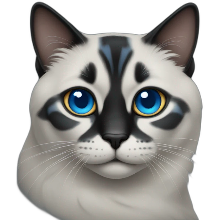 Un gato negro con ojos azules emoji