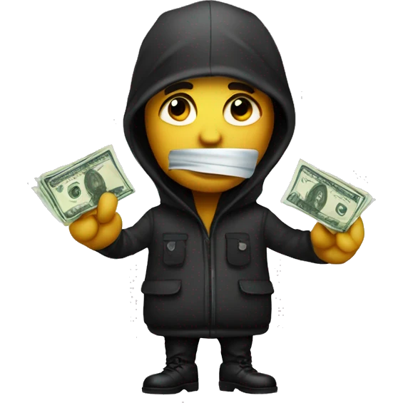 robber with money  emoji