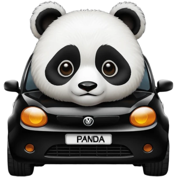 araba ve panda emoji