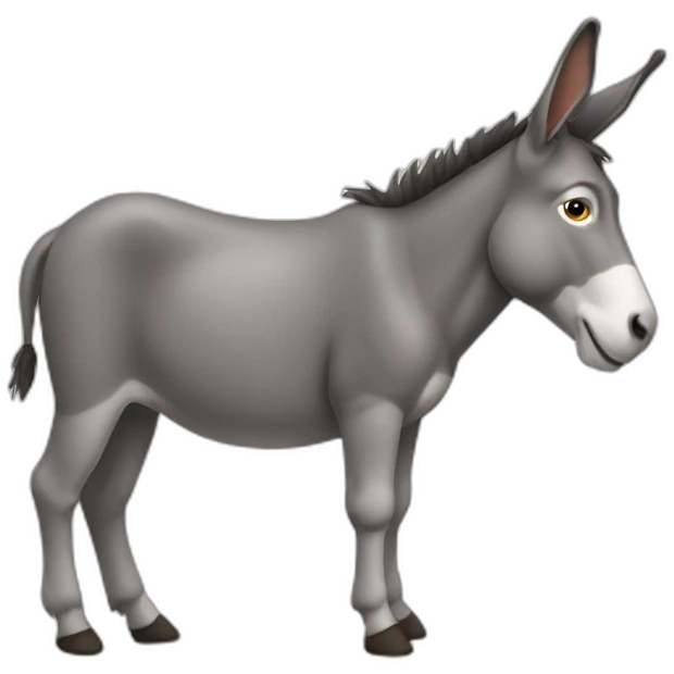 a donkey with three leg emoji
