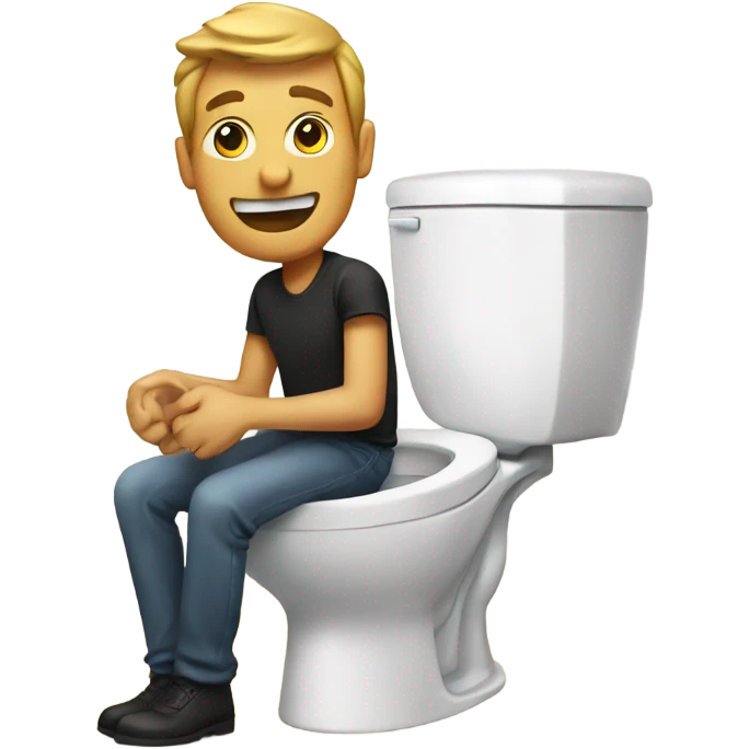Toilet with guy  emoji